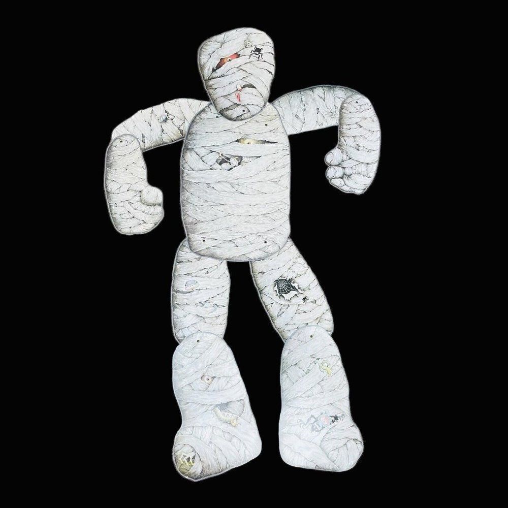 Vintage 90s AGC American Greetings 45" Mummy Jointed Die Cut Halloween Spooky